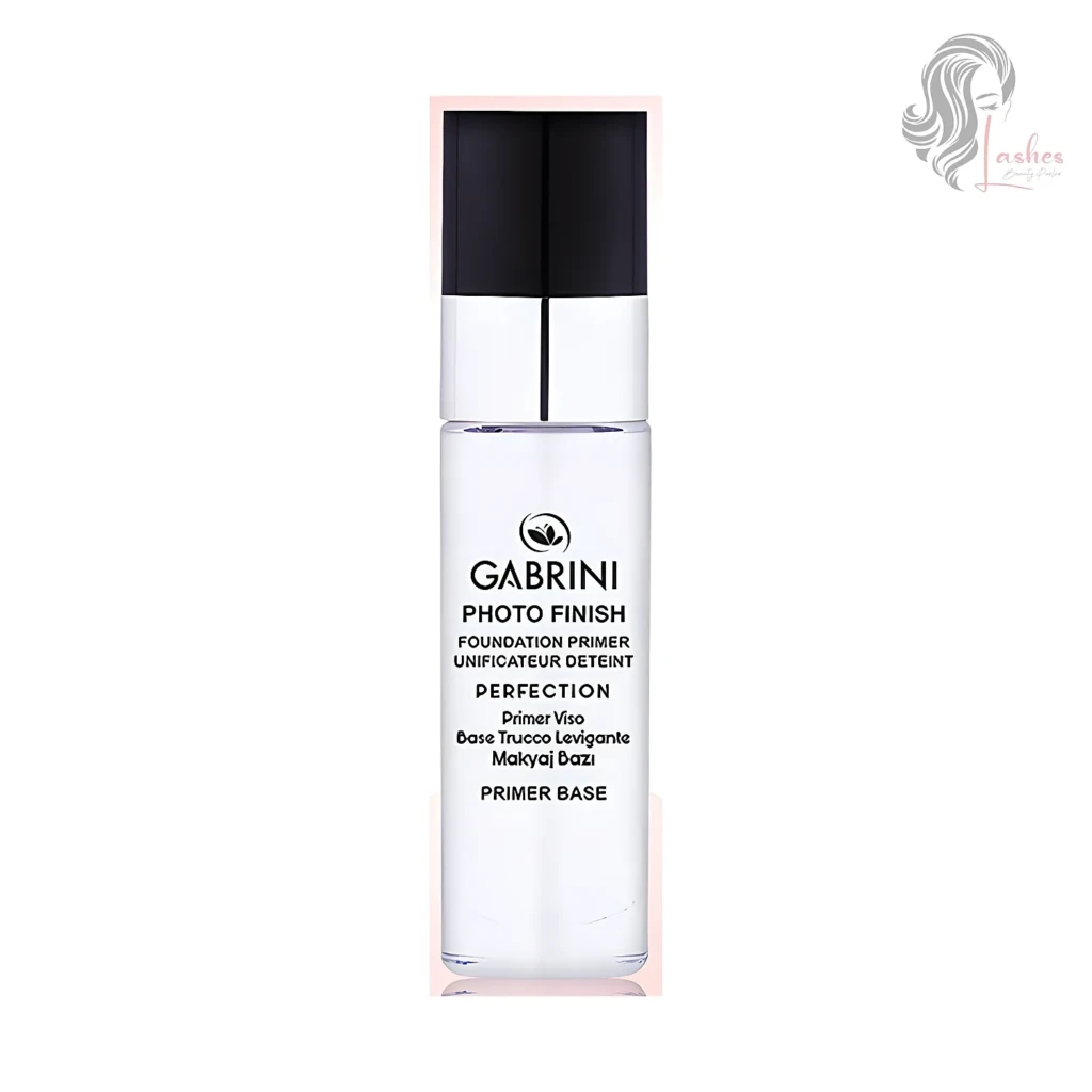 Gabrini Photo Finish Primer Base bottle front view – long-lasting makeup primer in Pakistan