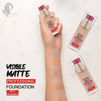 Gabrini Visible Matte Foundation swatches on arm showing coverage and finish