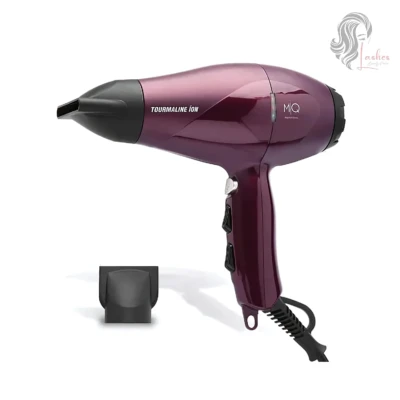 MQ Hair Tourmaline Ion Dryer 2100W – Front view of professional hair dryer with tourmaline ion technology for fast, frizz-free blowouts.