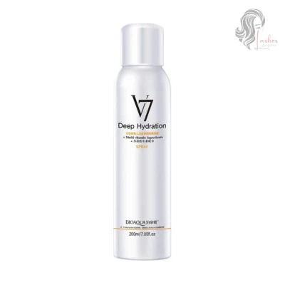 BioAqua V7 Deep Hydration Spray 200ml with seven vitamins complex, front view.