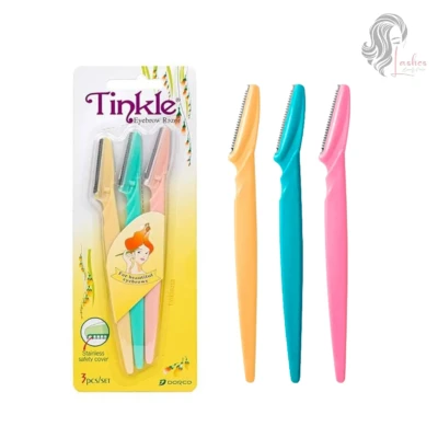 Tinkle Eyebrow Razor pack of 3 with protective safety covers