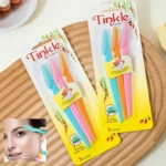 Tinkle eyebrow razor retail pack of 3 with caps
